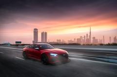 Audi with Dubai Skyline