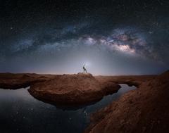 Milky way and reflections
